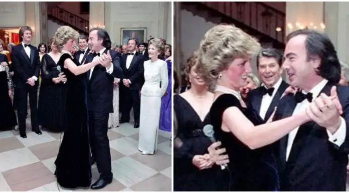 Late Lady Di “visibly blushed” while dancing with Neil Diamond at White House dinner
