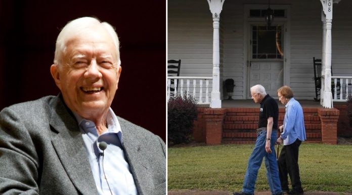 Former President Jimmy Carter lives in his $210,000 house in Georgia and shops at the local Dollar General