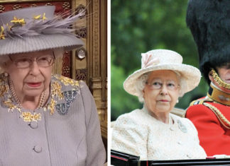 The throne Prince Philip used to sit in is missing as Queen makes first public appearance since funeral