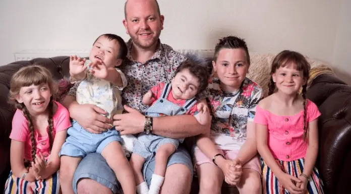 Single dad adopts six children with disabilities: “I would never say never to having another child”