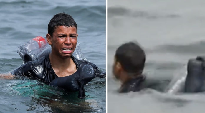 14-year-old migrant boy straps empty water bottles to his body in attempt to stay afloat during ocean crossing