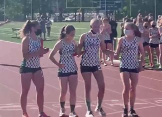 High school runner diagnosed with cancer crosses the finish line with the help from her friends