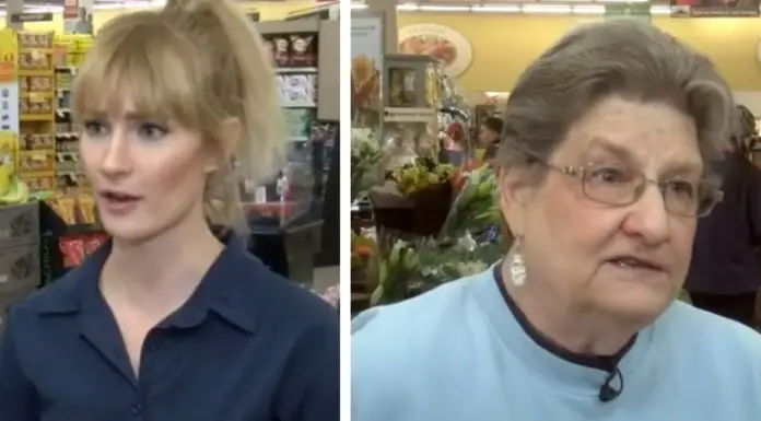 Grocery store workers notice an elderly lady in distress and realize she’s being scammed