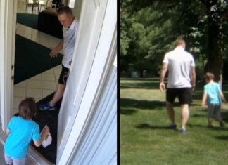 5-year-old boy walks to neighbor’s daily while military dad’s away with adorable request