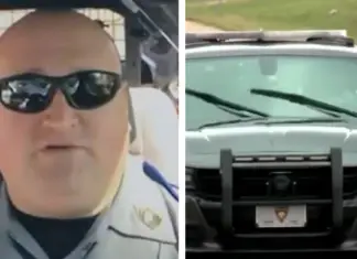 Officer spots a child in backseat during traffic stop and tells the mom to follow him