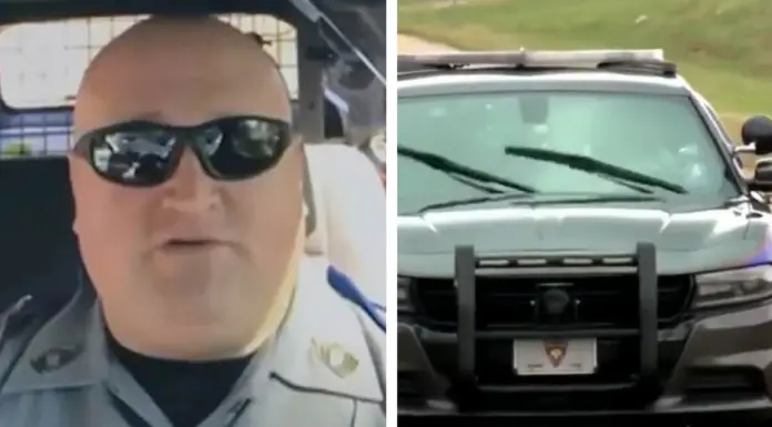 Officer spots a child in backseat during traffic stop and tells the mom to follow him