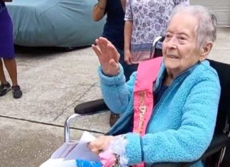 Drive-by parade held to celebrate WWII lieutenant’s 100th birthday