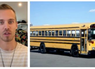 Man transforms an old school bus into the ultimate home on wheels
