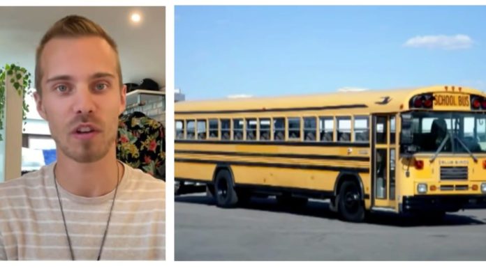 Man transforms an old school bus into the ultimate home on wheels