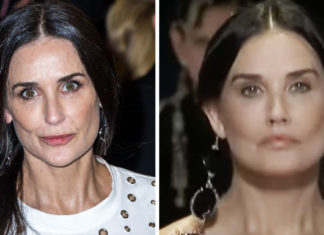 Demi Moore walks down the runway as a model and looks completely different than before