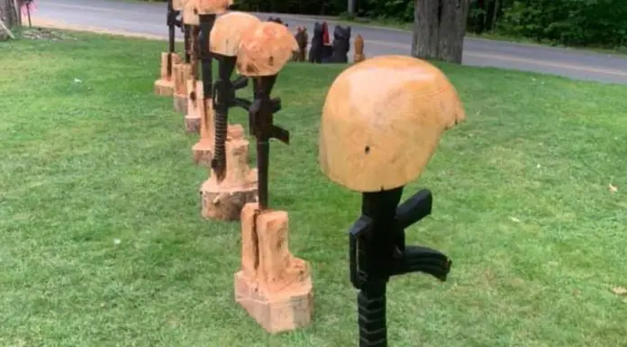 Man hand-carves memorial statues in honor of troops who fell in Afghanistan