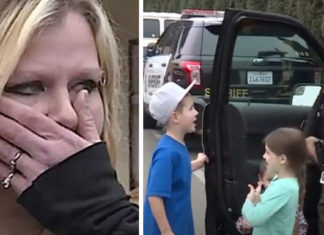 Deputies come across starving family of five living in the woods – Mother tears down towards the deputies’ gesture