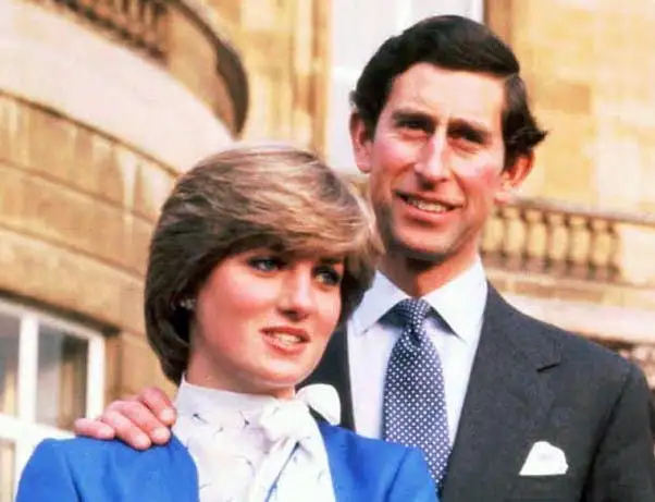 Princess Diana and Prince Charles at Buckingham Palace