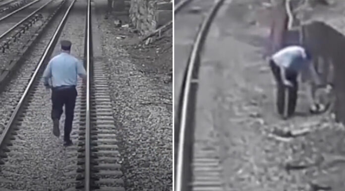 Two railroad workers spot 3-year-old autistic boy on train tracks – leap into action to save his life