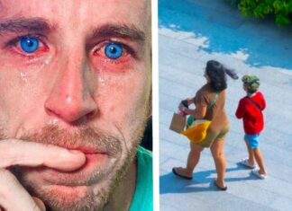 Two years after funeral, a grieving man spots his wife and son