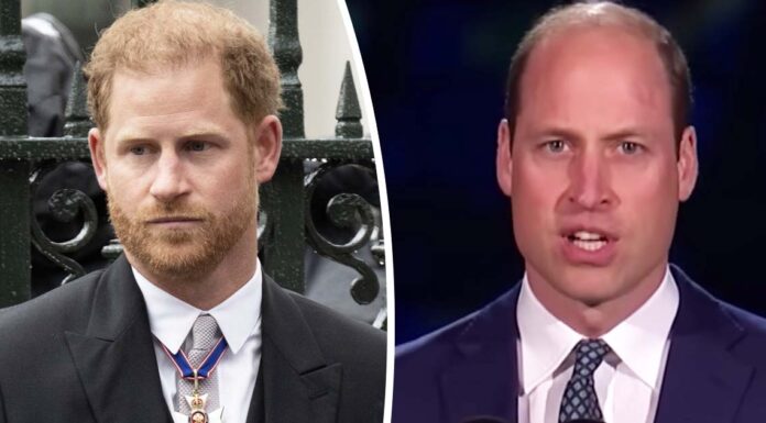 Prince William’s 1-word dig at Harry in coronation speech – expert says royal brothers are ‘playing with fire’