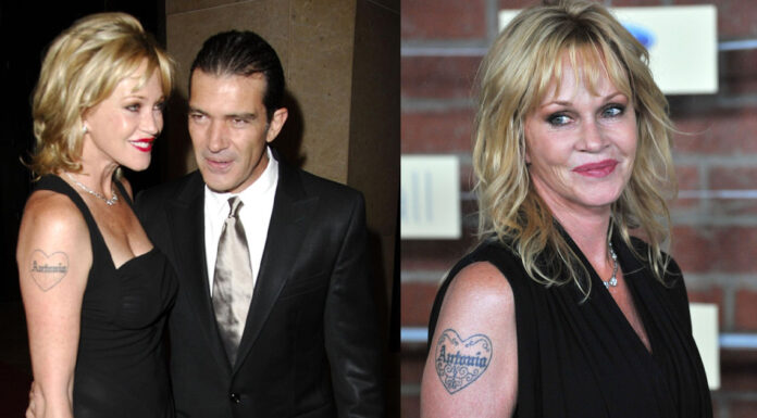 Melanie Griffith finally inks over her infamous Antonio Banderas tattoo – with something no one saw coming