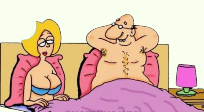 An elderly couple were lying in bed one night