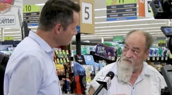 A veteran unable to pay for his groceries turns around to hear a customer say ‘It’s our turn’