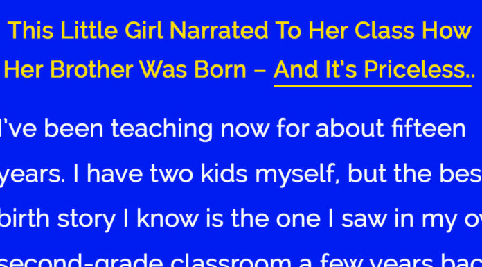 This teacher never expected this explanation of child birth