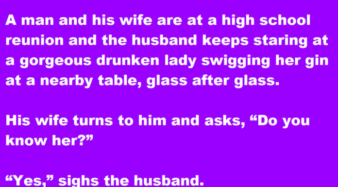 An old wife slaps her husband verbally