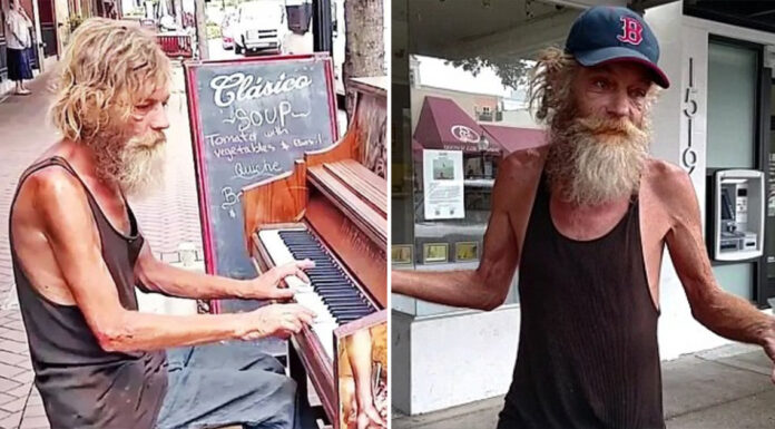 Homeless man sits at street piano – blows people away with his talent and earns second chance in life