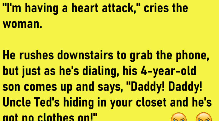 Man comes home early and panics when he hears his wife moaning from the bedroom