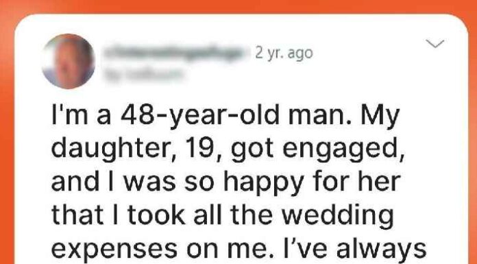 Father withholds wedding finances due to daughter’s aisle request, labeling it ‘selfish’