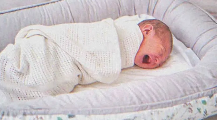 Newborn baby cries all day – then parents check his crib