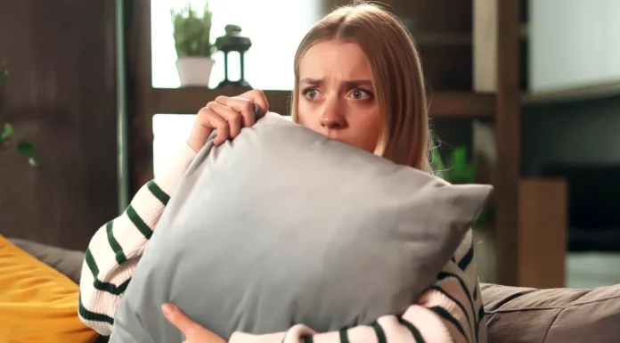 Woman left in shock by anniversary gift, a pillow with a twist