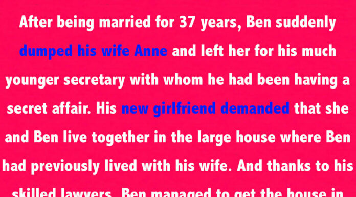 Husband leaves wife after an affair with his much younger secretary
