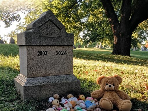 Following the death of her 21-year-old son, mom finds baby toys on his grave