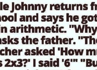 Little Johnny gets an F in math