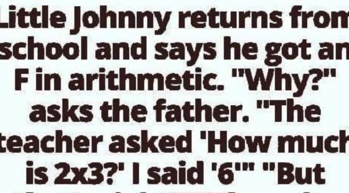 Little Johnny gets an F in math