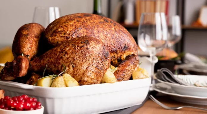 My husband cooked the turkey this year