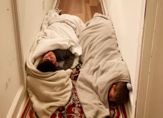 I came home to find my boys sleeping in the hallway