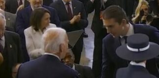 What did Barron Trump say to Joe Biden at his dad’s inauguration? It sparked an online debate