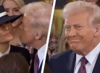 Body language expert reveals what happened when Melania ‘turned her face’ as Donald Trump missed a kiss during the inauguration