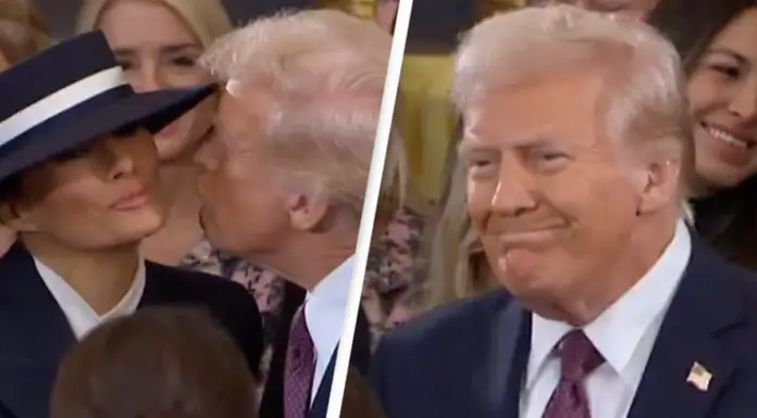 Body language expert reveals what happened when Melania ‘turned her face’ as Donald Trump missed a kiss during the inauguration