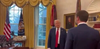 Viewers noticed a strange detail in the Oval Office, sparking widespread curiosity