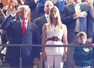 Super Bowl fans divided after brief camera shot captures Donald Trump during anthem