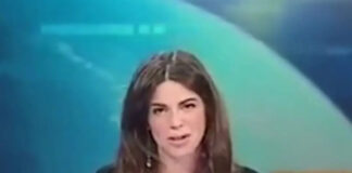 News presenter gives viewers an eyeful on live TV forgetting she’s sitting at a glass desk