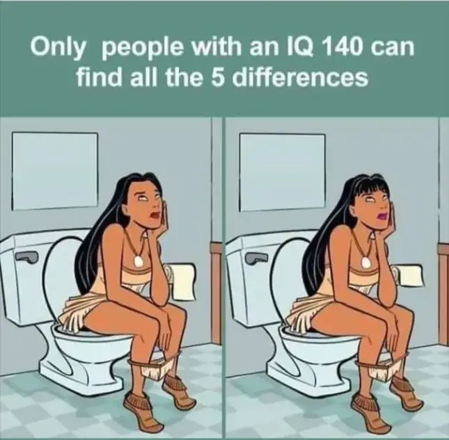 Only those with IQ of 140 can spot all the 5 differences