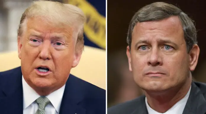 Donald Trump’s hot mic reveals his words to Justice John Roberts