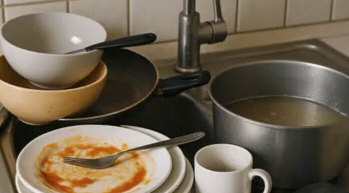 Letting dishes pile up could be a sign of something deeper, according to psychology