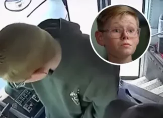 Incredible moment brave 13-year-old saves bus full of students after driver passes out