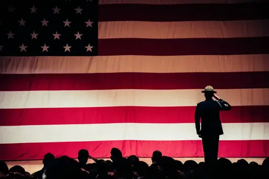 Her Marine receiving a medal of courage