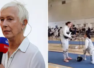 Tennis legend Martina Navratilova hits out after fencer disciplined for kneeling and refusing to face trans athlete