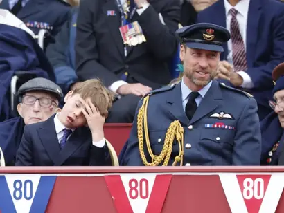 Joining his family to watch the Red Arrows' iconic flypast, Prince Louis entertained the public yet again.