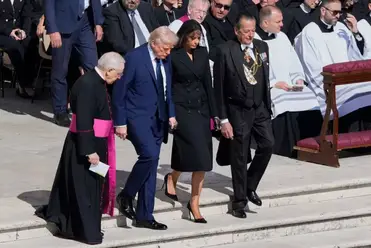 Melania Trump's choice of outfit for the Pope's funeral didn't fall short on sparking controversy.